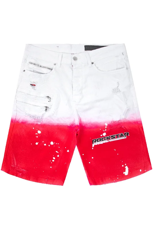 Slim fit Balbo Printed Short-Wht/Red