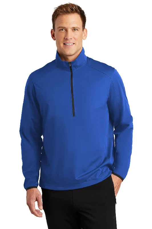 Port Authority Mens Active Wind & Water Resistant 1/4 Zip Jacket - True Royal Blue - Closeout