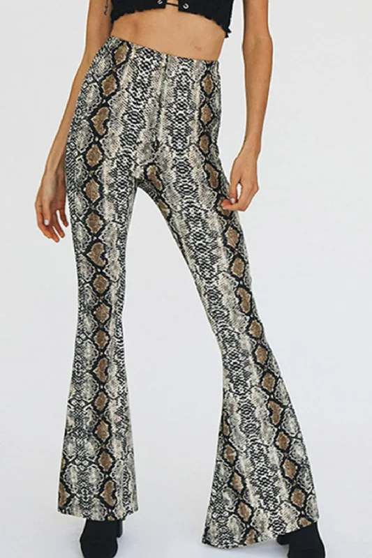 Everyday pants Snakeskin Print Flare Pants