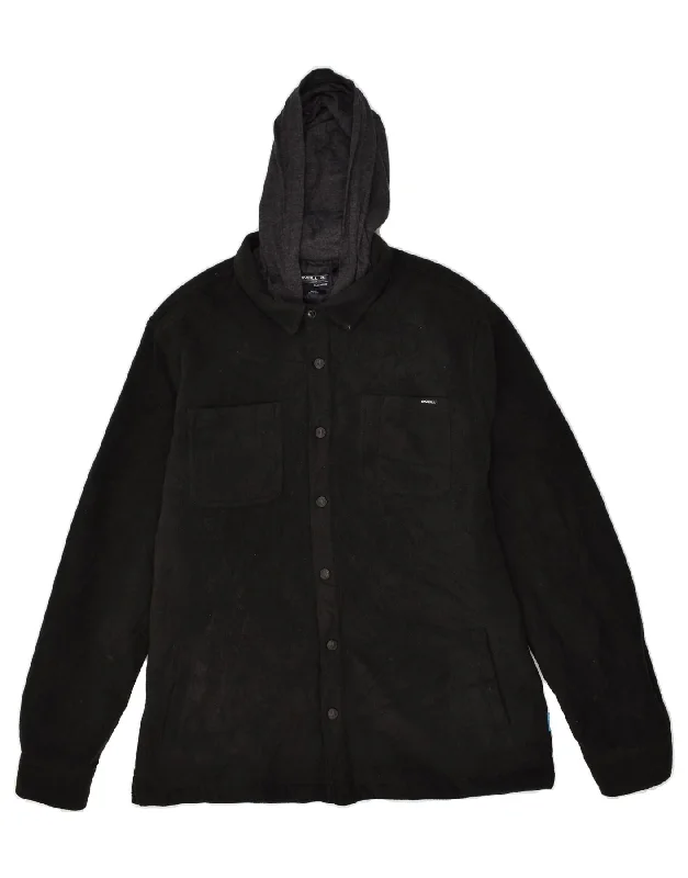 ONEIL Mens Hooded Utility Jacket UK 40 Large Black Polyester