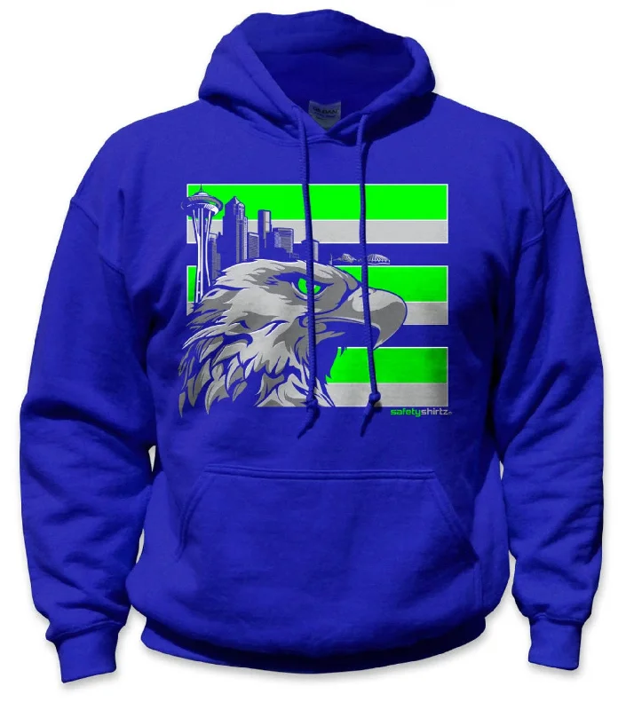 SafetyShirtz Throwback Seattle Hi-Vis Stripe Hoodie