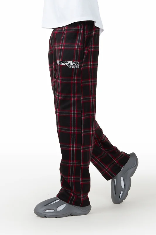 Checkered pants Nigel Black/Red Plaid Pajamas