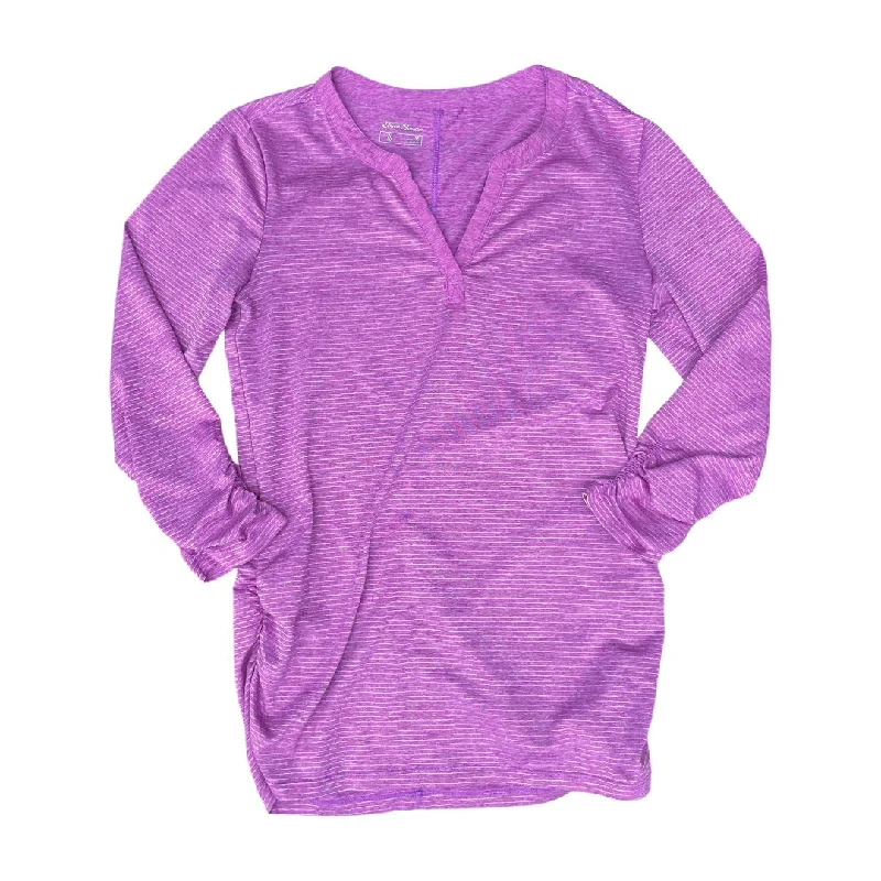 Long sleeve blouse Athletic Top Long Sleeve Crewneck By Eddie Bauer In Magenta, Size: Xs