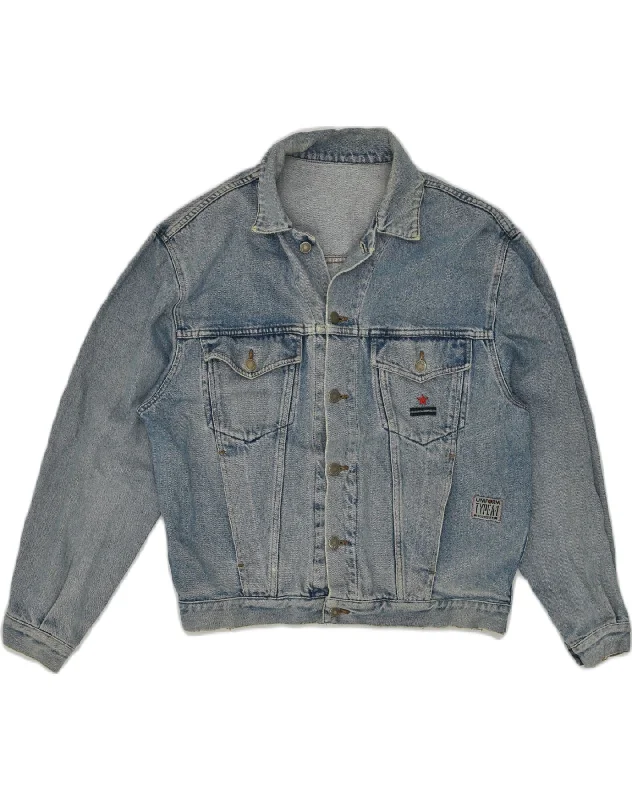 UNIFORM Mens Denim Jacket UK 38 Medium Blue Cotton