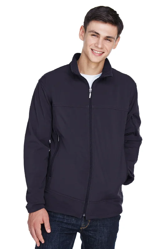 North End Mens Performance Water Resistant Full Zip Jacket - Midnight Navy Blue