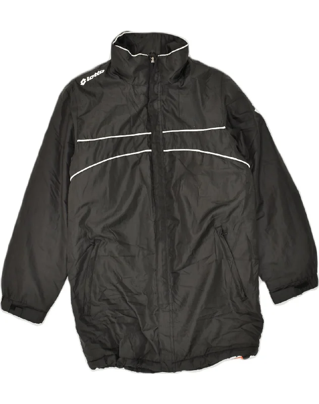 LOTTO Mens Windbreaker Jacket UK 38 Medium Black Nylon