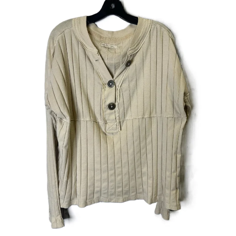 High-neck top Top Long Sleeve By We The Free In Cream, Size: L