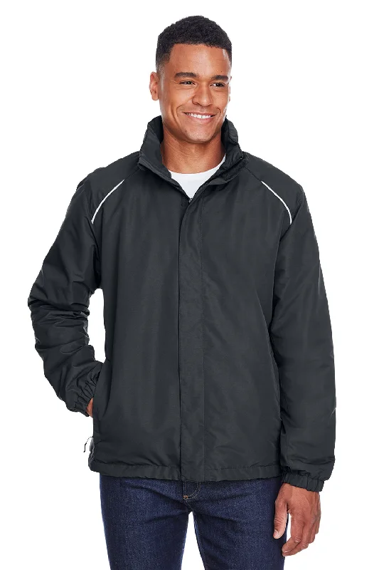 Core 365 Mens Profile Water Resistant Full Zip Hooded Jacket - Carbon Grey