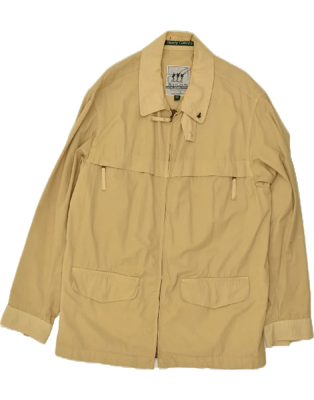 HENRY COTTONS Mens Utility Jacket IT 50 Large Beige Cotton