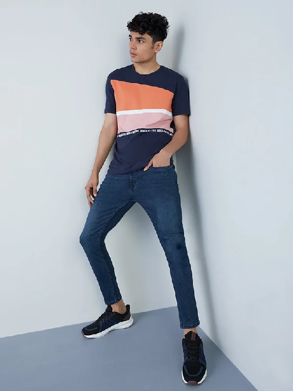 Flare denim Nuon Dark Blue Slim - Fit Mid - Rise Jeans