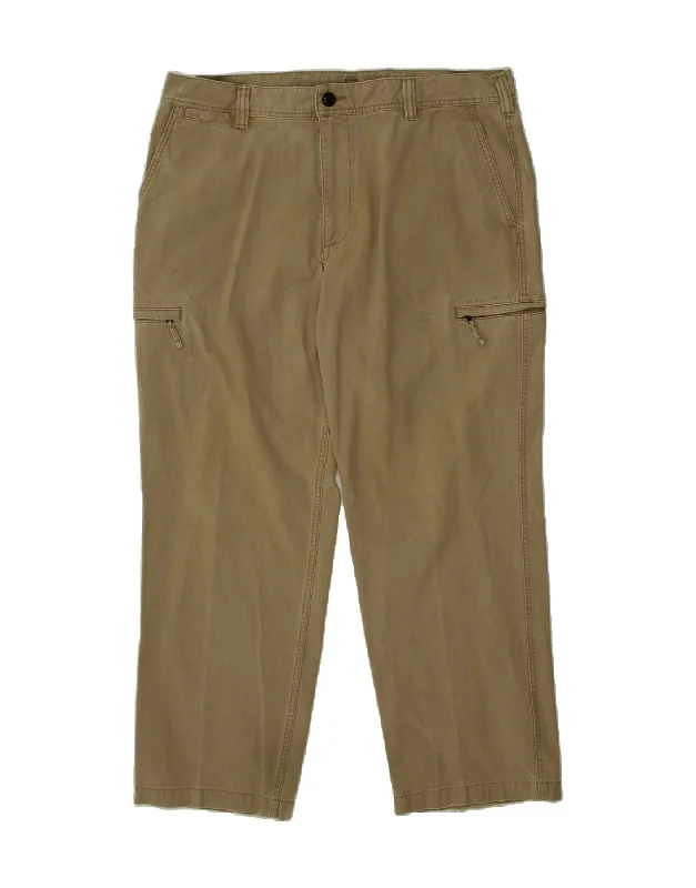 Colored denim DOCKERS Mens Straight Cargo Trousers W36 L30 Beige Cotton