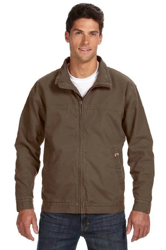 Dri Duck Mens Maverick Canvas Full Zip Jacket - Khaki