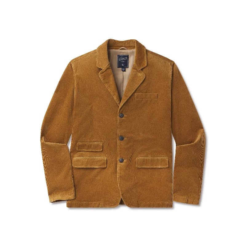 Reversible Fleming's English Corduroy Blazer - Saddle