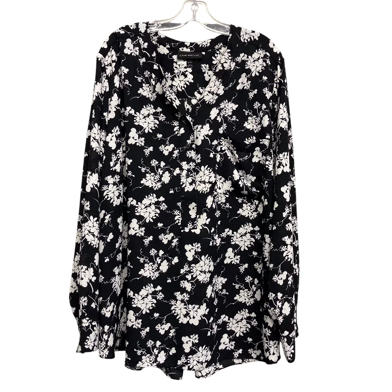 Relaxed fit Top Ls By Lane Bryant In Black & White, Size:4X