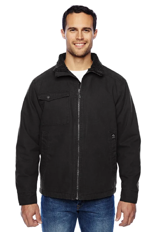 Dri Duck Mens Endeavor Canvas Full Zip Jacket - Black