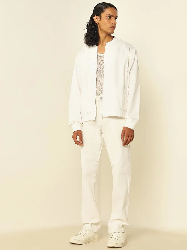 Stone-washed Ascot White Relaxed - Fit Mid - Rise Jeans