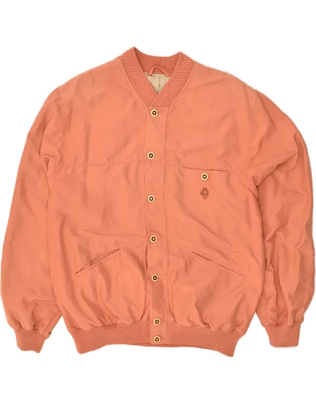 IL GRANCHIO Mens Bomber Jacket UK 42 XL Orange