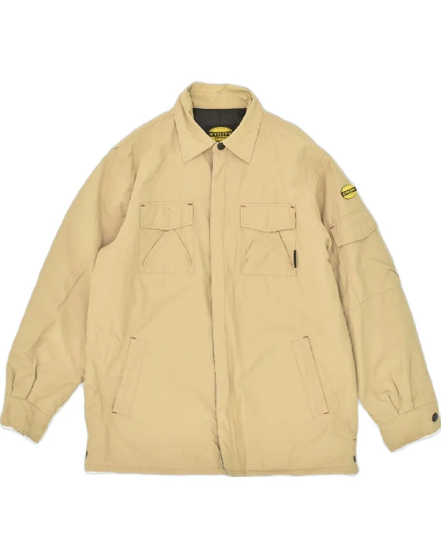 DIADORA Mens Utility Jacket UK 38 Medium Beige Cotton