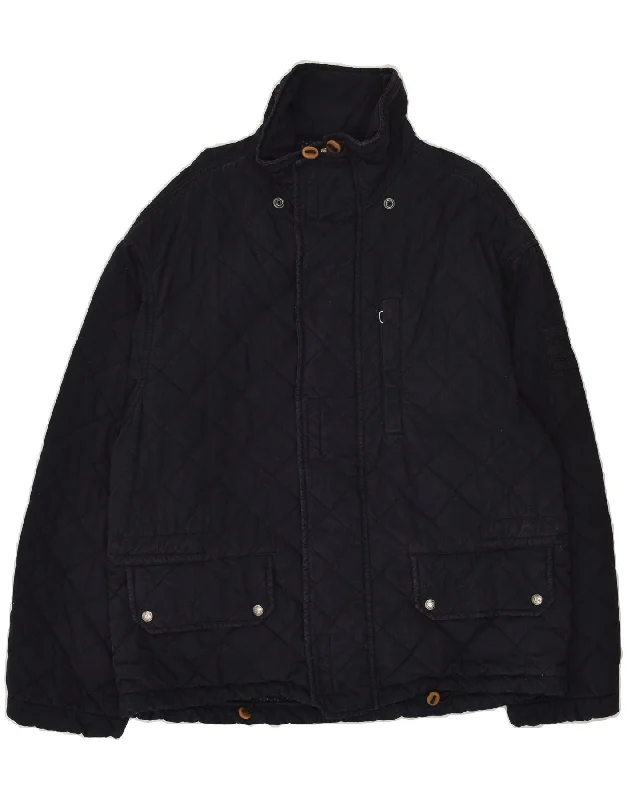 OCEAN STAR Mens Quilted Jacket IT 50 Large Navy Blue