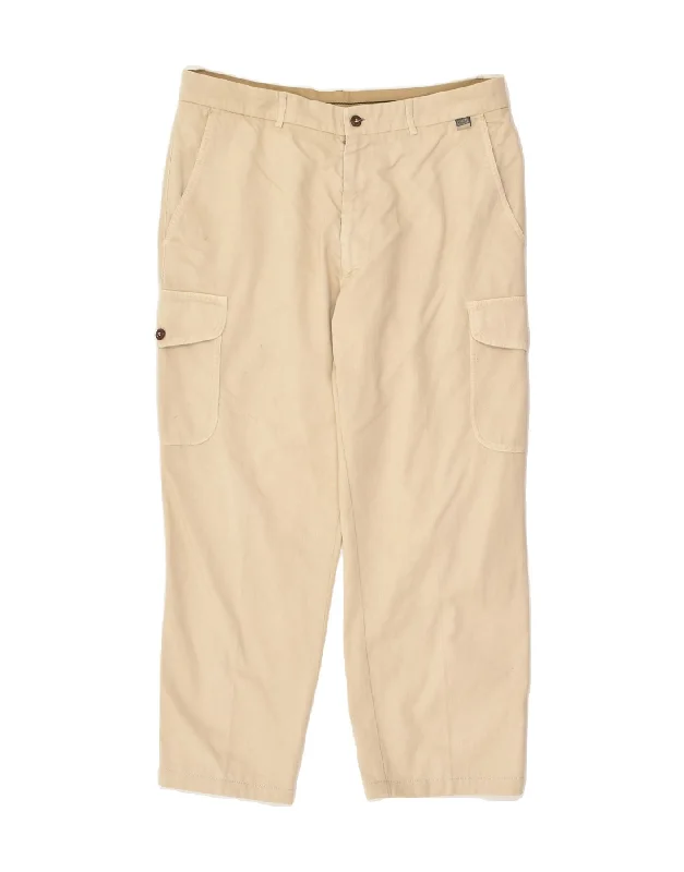 Recycled denim GOOSE & GANDER Mens Tapered Cargo Trousers IT 54 2XL W36 L27 Beige Cotton