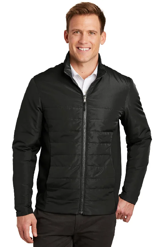 Port Authority Mens Collective Wind & Water Resistant Full Zip Jacket - Deep Black