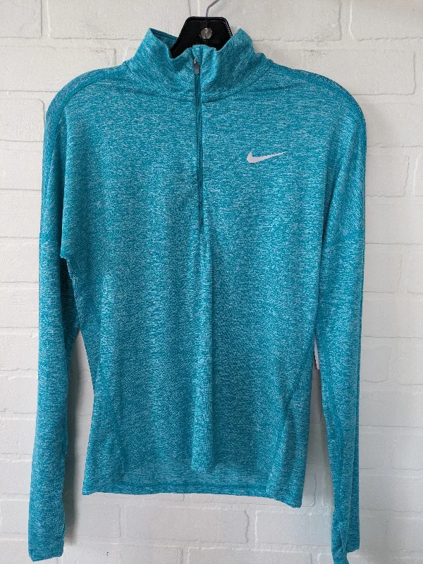 Button-down shirt Blue Athletic Top Long Sleeve Collar Nike, Size Xs