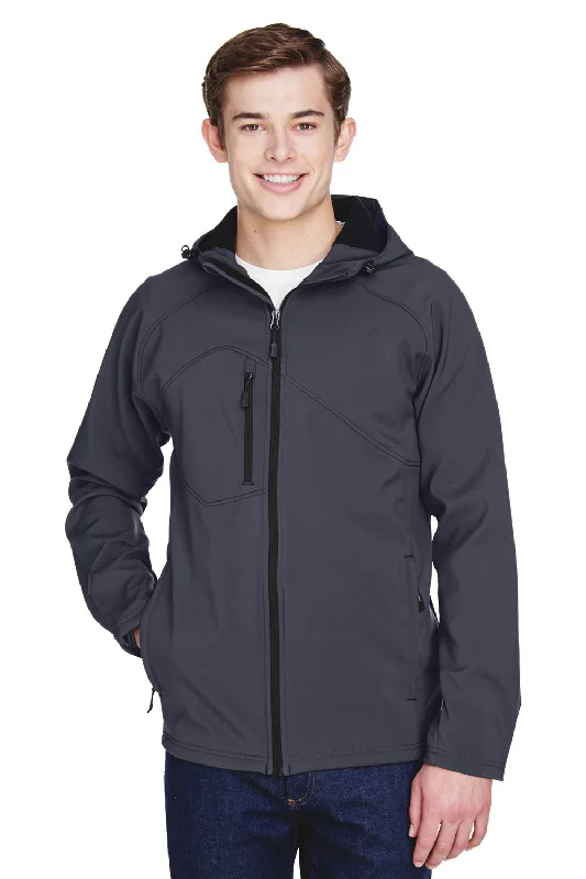 North End Mens Prospect Water Resistant Full Zip Hooded Jacket - Fossil Grey