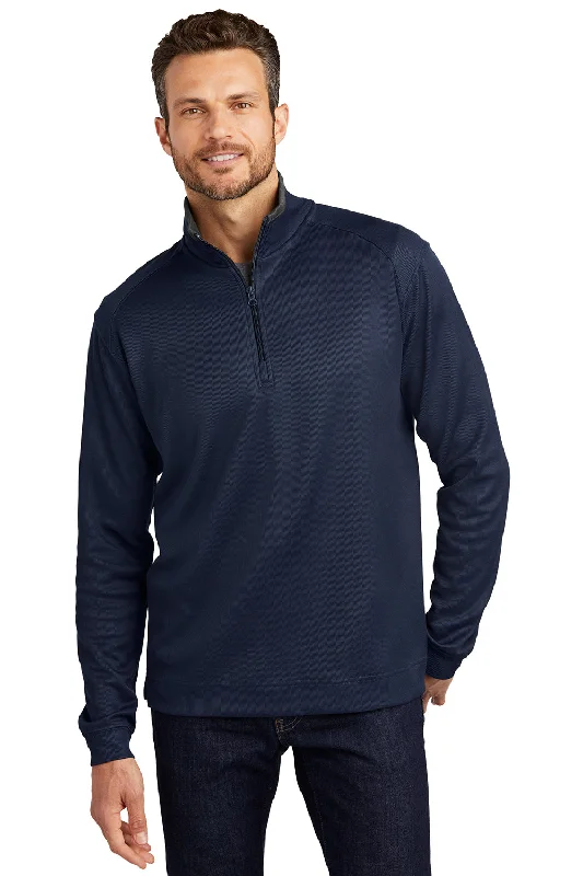 Port Authority Mens 1/4 Zip Jacket - True Navy Blue