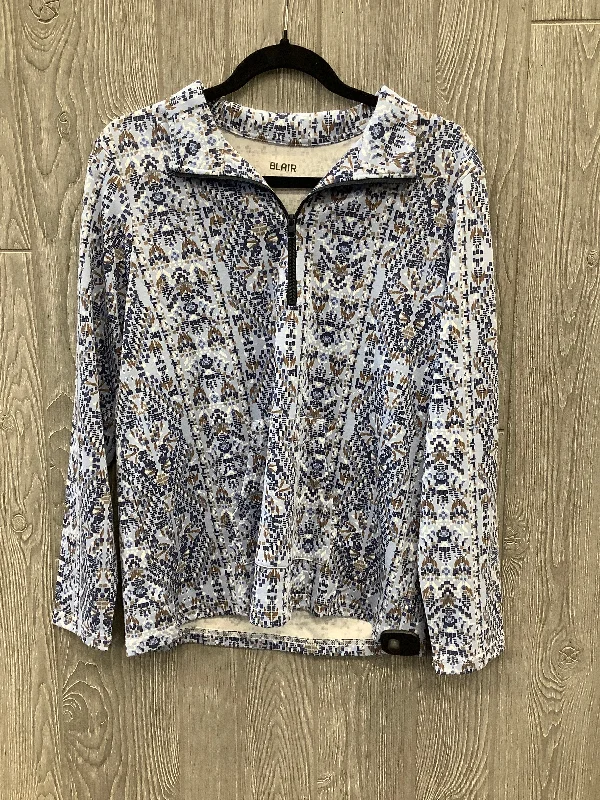 Comfortable long sleeve Top Long Sleeve By Blair In Blue, Size: S