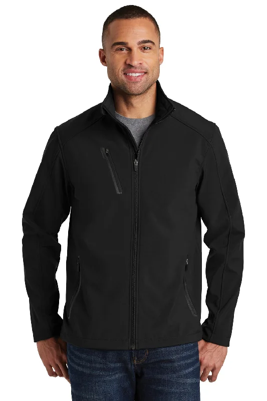 Port Authority Mens Welded Wind & Water Resistant Full Zip Jacket - Black