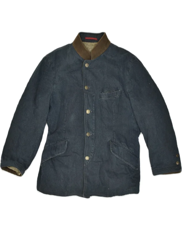 VALENTINO Mens Denim Jacket UK 34 XS Blue Cotton