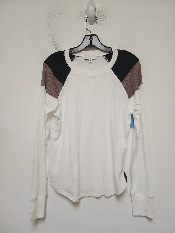 Modern fit Top Long Sleeve Basic By Evereve In Black & White, Size: S