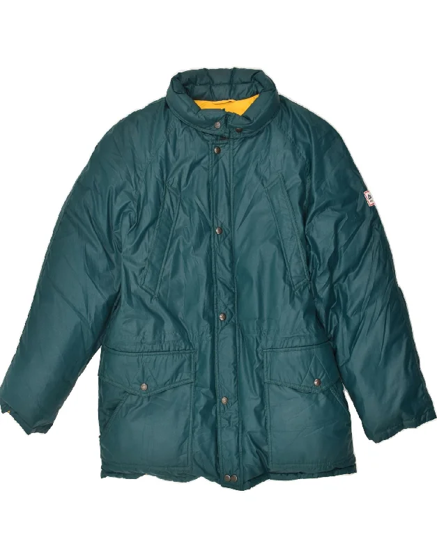 DOLOMIT Mens Padded Jacket UK 40 Large Green Cotton