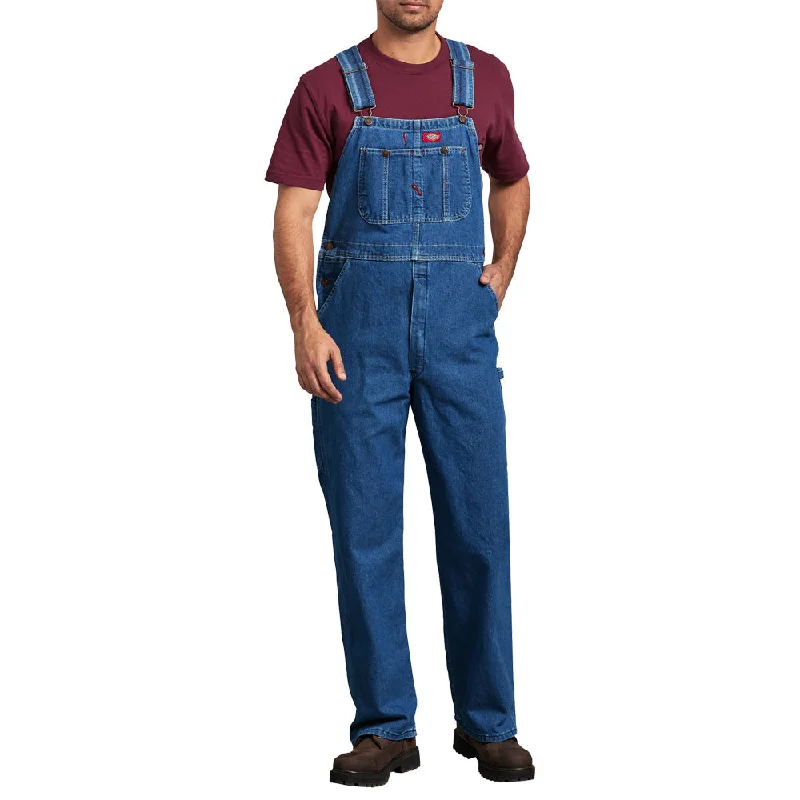 Dickies Men's Stonewashed Denim Bib Overall