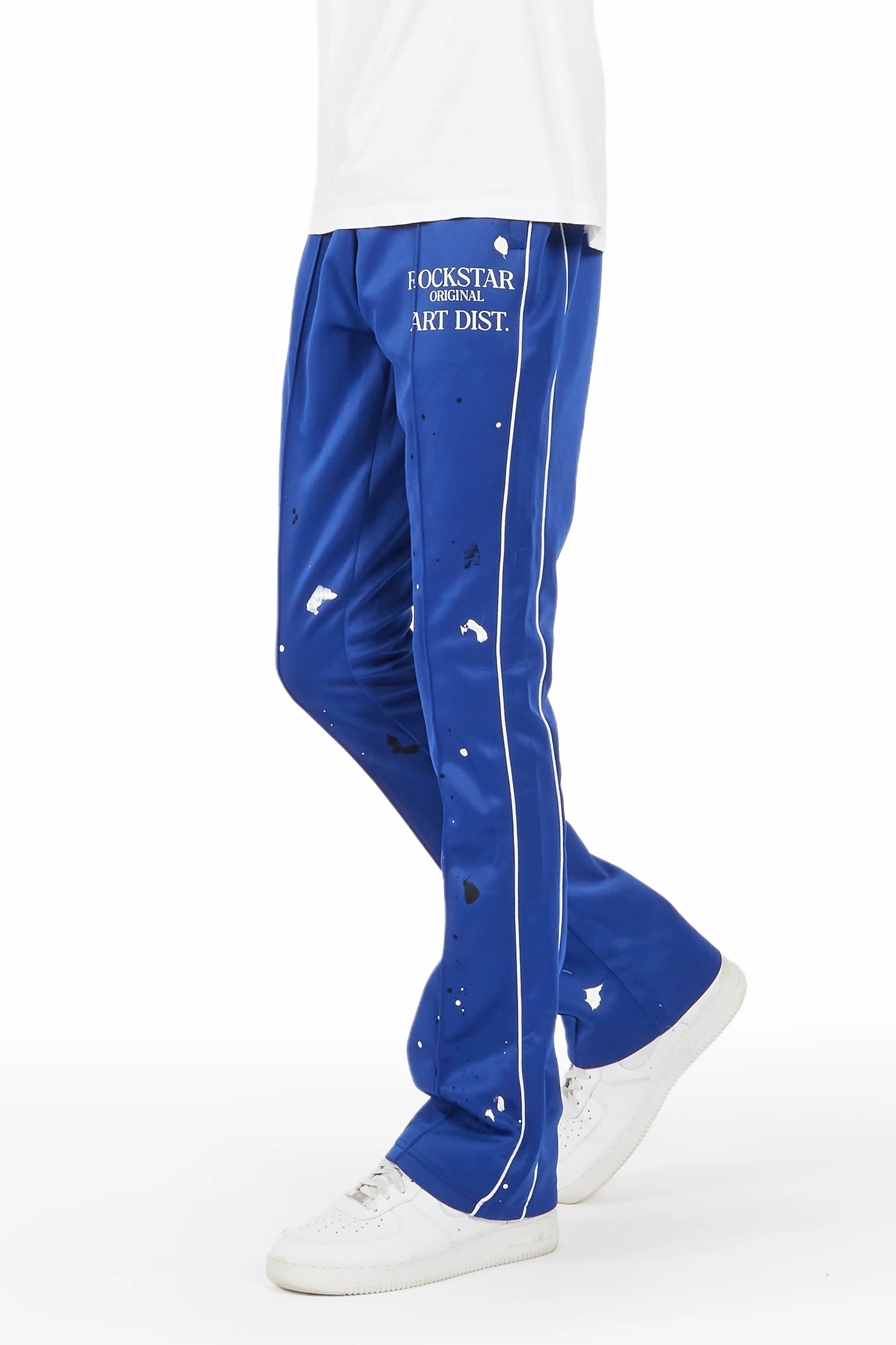 Fleece pants Jaco Royal Blue Stacked Flare Pant