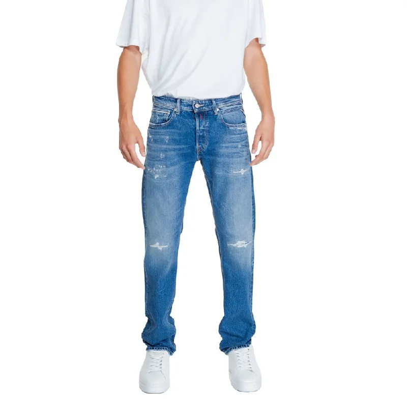 Raw indigo Replay  Cotton Jeans & Men's Pant