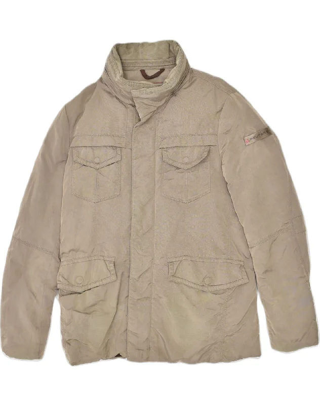 PEUTEREY Mens Utility Jacket IT 52 XL Brown Polyamide