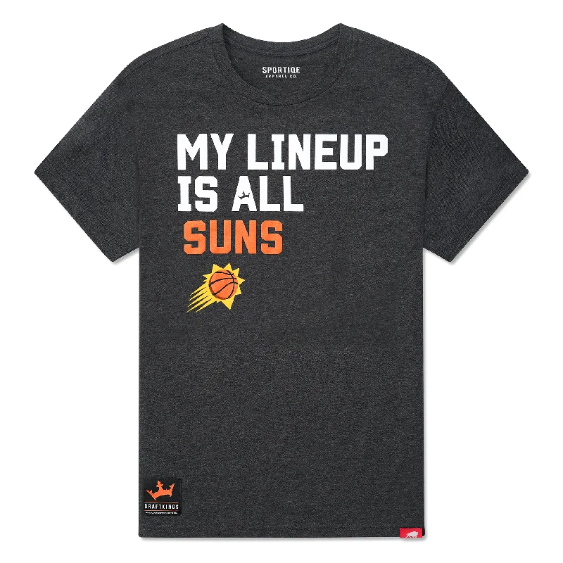 Fitted style Phoenix Suns My Lineup Sportiqe Comfy T-Shirt