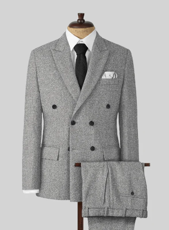 Monochromatic Highlander Steel Gray Tweed Suit