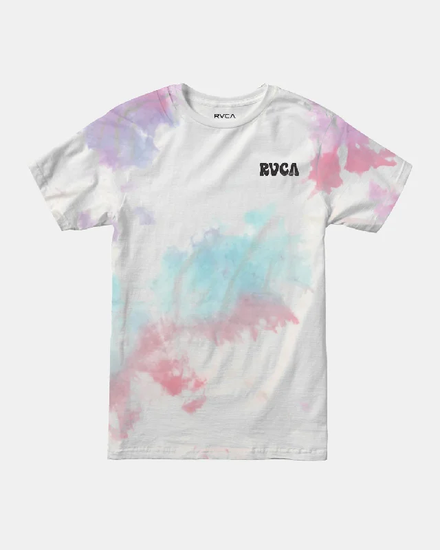 Longline fit Freedom Dove Tee - White Tie Dye