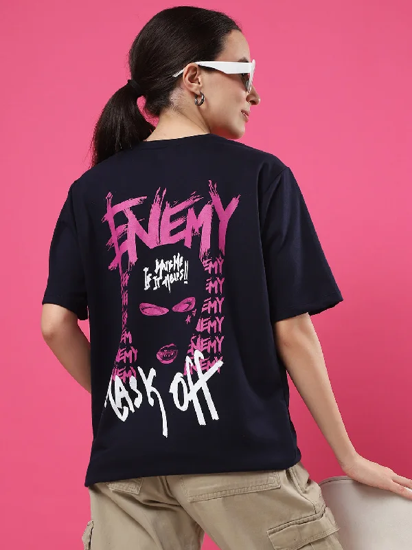 Soft touch Artistic Puff Print Oversized Terry T-Shirt