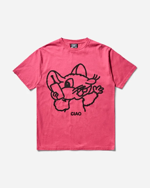 Embellished design Men's Ciao Ciao T-Shirt Cherry Pink