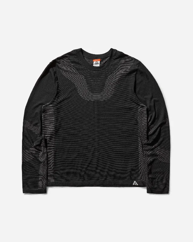 Cotton blend Men's ACG "Delta River" Dri-FIT ADV Longsleeve Base Layer Black