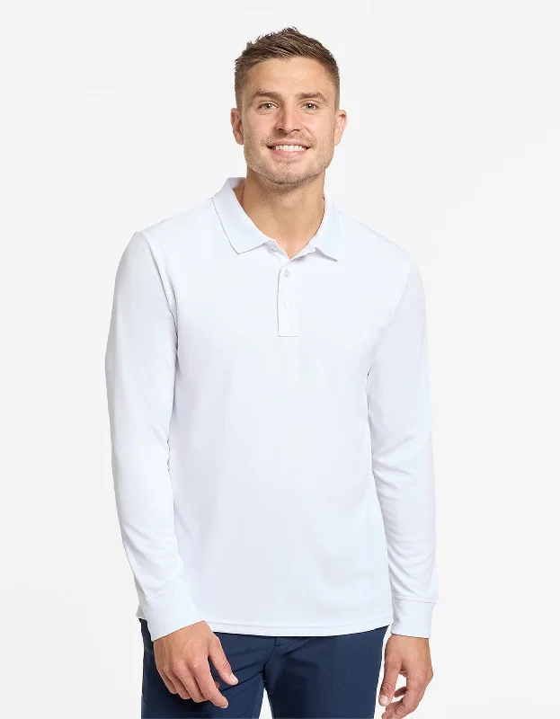 Stretch cotton Long Sleeve Piqué Polo UPF 50+ Recycled Fabric Collection