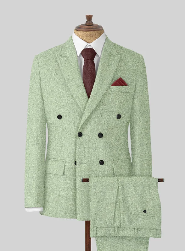 Vintage-inspired Naples Pista Green Tweed Suit