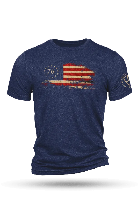 Fashion tee Enlisted 9 - 76' Flag - Tri-Blend T-Shirt