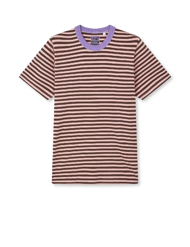 Eco-conscious Cotton Jersey Frode Montana Tee, Stripe/Lillac Breeze