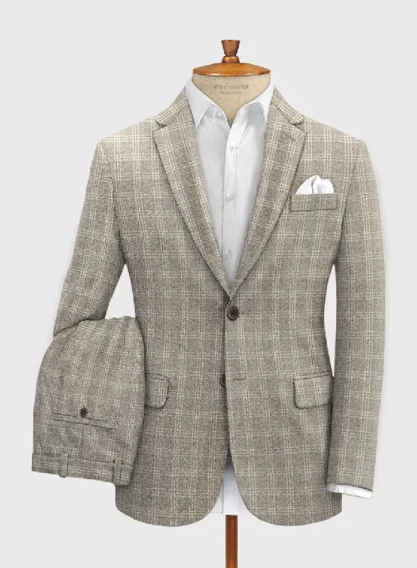 Smart Sartori Baltasar Brown Check Soft Tweed Suit