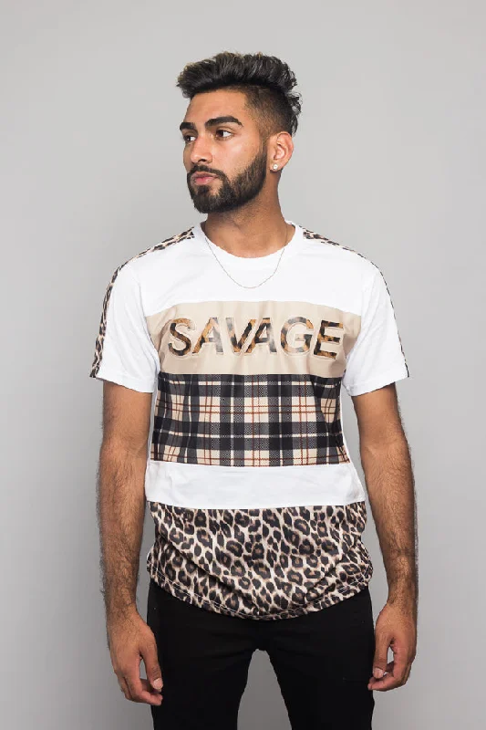 Eco-friendly material Savage Leopard Block T-Shirt