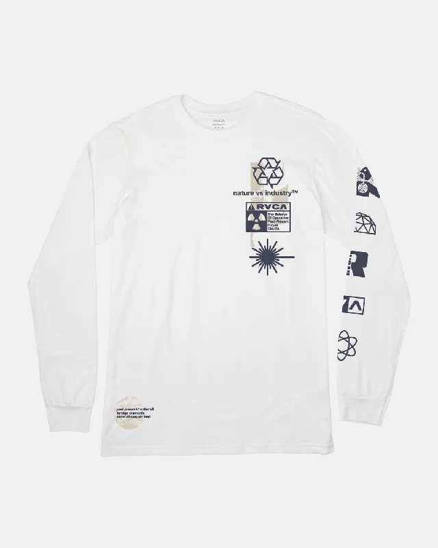 Designer print Infografik Long Sleeve Tee - White